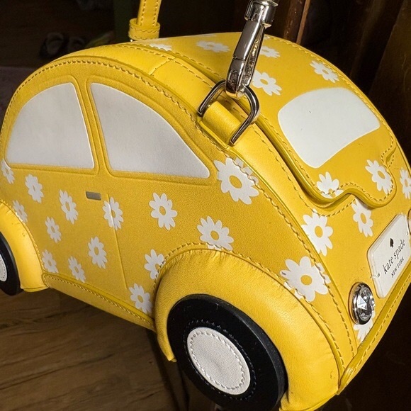 Kate Spade Yellow and White Car-Shaped Bag - Picture 3 of 8